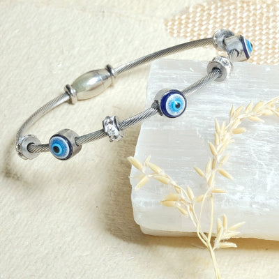 Anti Tarnish Silver Evil Eye Bracelet 1