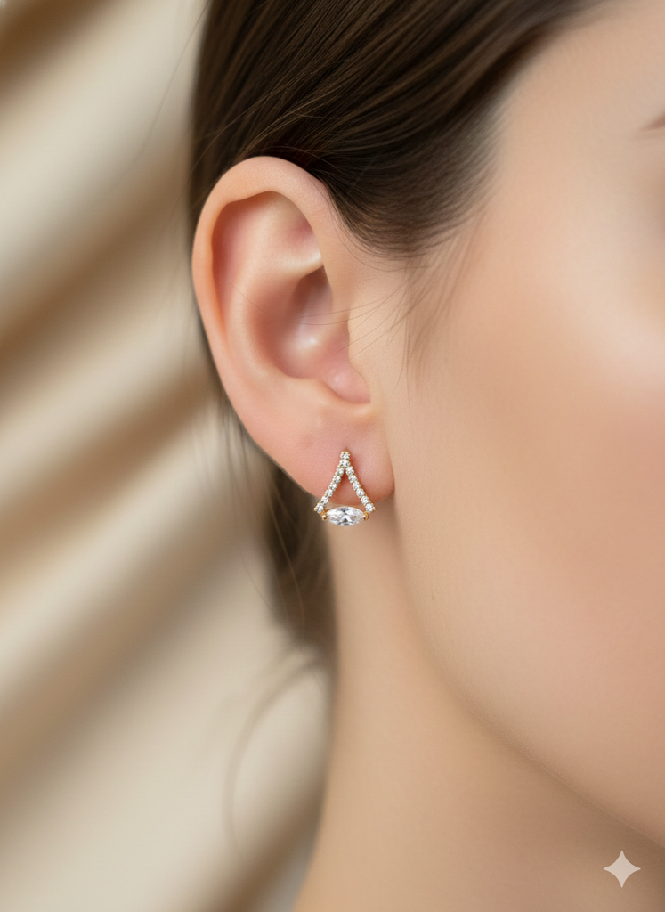 Anti Tarnish CZ Earring 14