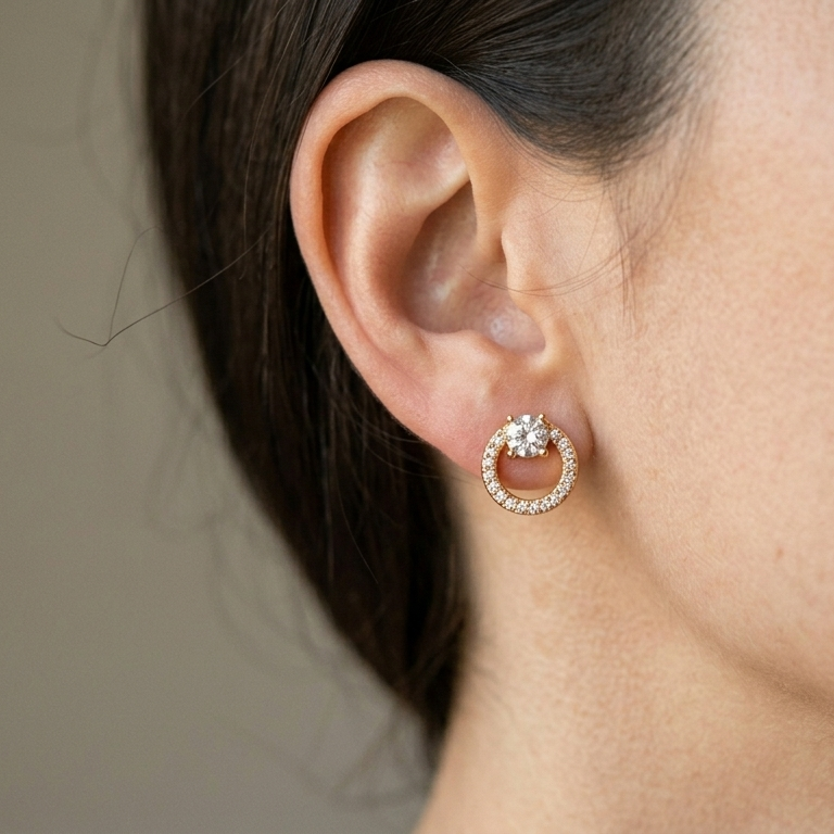 Anti Tarnish CZ Earring 128