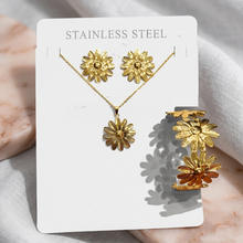 Load image into Gallery viewer, Anti Tarnish Combo Set with 1 Pair of Earring, Bracelet and Necklace