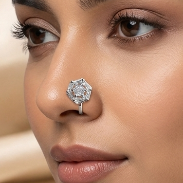 Anti Tarnish  CZ nose pin