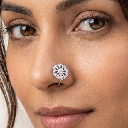Anti Tarnish CZ nose pin
