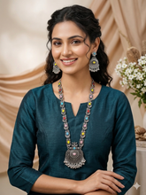 Load image into Gallery viewer, Oxodise long set with one pair of earrings and Necklace