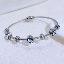 Load image into Gallery viewer, Anti Tarnish Silver Evil Eye Bracelet 1