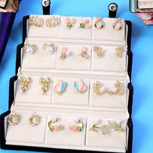 Load image into Gallery viewer, Trending 12 pair korean earrings with box (including trending flip box)