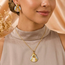 Load image into Gallery viewer, Anti Tarnish 3-Tone Combo Set with 1 pair of earring and Necklace 11