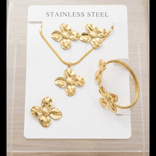 Load image into Gallery viewer, Anti Tarnish Combo Set with 1 Pair of Earring, Bracelet, Necklace and Ring