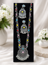 Load image into Gallery viewer, Oxodise long set with one pair of earrings and Necklace