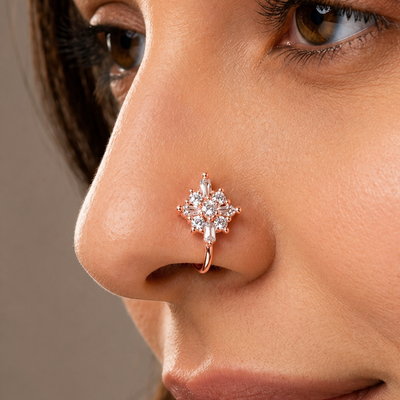 Anti Tarnish CZ nose pin