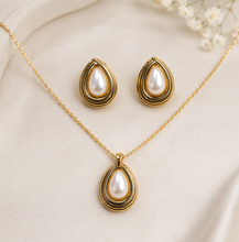 Load image into Gallery viewer, Anti Tarnish Combo Set with 1 Pair of Earring and Necklace 25