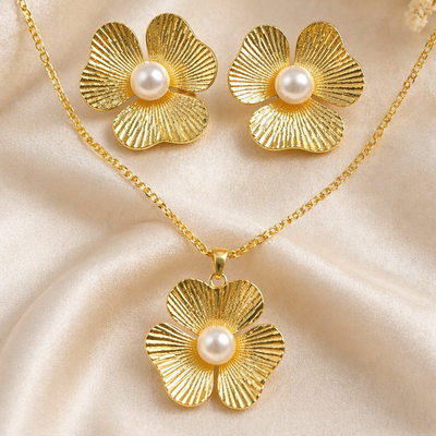Anti Tarnish Combo Set with 1 Pair of Earring and Necklace 23