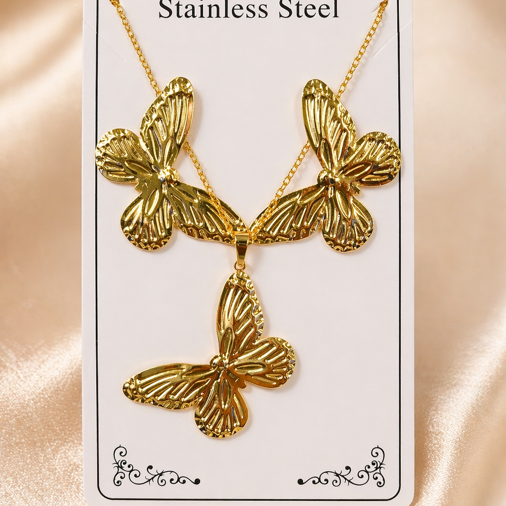 Anti Tarnish Combo Set with 1 Pair of Earring and Necklace 15