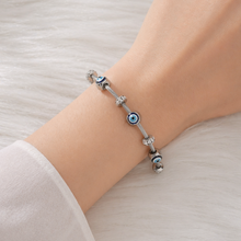 Load image into Gallery viewer, Anti Tarnish Silver Evil Eye Bracelet 1