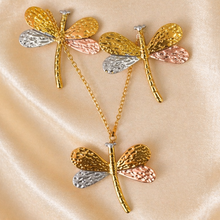 Load image into Gallery viewer, Anti Tarnish 3-Tone Combo Set with 1 pair of earring and Necklace 8
