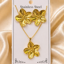 Load image into Gallery viewer, Anti Tarnish Combo Set with 1 Pair of Earring and Necklace 17