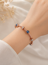 Load image into Gallery viewer, Anti Tarnish Rose gold Evil Eye Bracelet