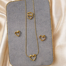 Load image into Gallery viewer, Anti Tarnish Combo Set with 1 Pair of Earring, Necklace and Ring