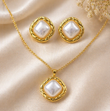 Load image into Gallery viewer, Anti Tarnish Combo Set with 1 Pair of Earring and Necklace 21