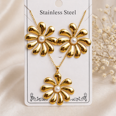 Anti Tarnish Combo Set with 1 Pair of Earring and Necklace 24