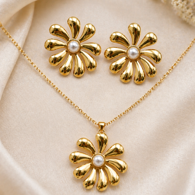 Anti Tarnish Combo Set with 1 Pair of Earring and Necklace 24