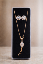 Load image into Gallery viewer, Cz Earring and Necklace  with set box