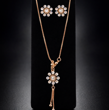 Load image into Gallery viewer, Cz Earring and Necklace with set box