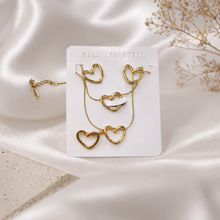 Load image into Gallery viewer, Anti Tarnish Combo Set With 1 Pair of Earring, Bracelet, Necklace and Ring