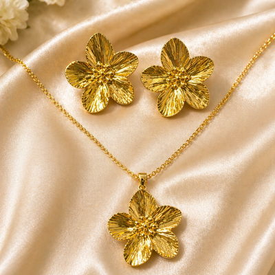 Anti Tarnish Combo Set with 1 Pair of Earring and Necklace 17