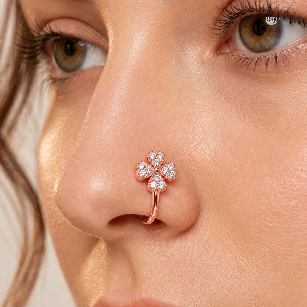 Anti Tarnish CZ nose pin
