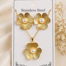 Load image into Gallery viewer, Anti Tarnish Combo Set with 1 Pair of Earring and Necklace 23