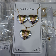 Load image into Gallery viewer, Anti Tarnish 3-Tone Combo Set with 1 pair of earring and Necklace 6