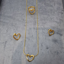 Load image into Gallery viewer, Anti Tarnish Combo Set with 1 Pair of Earring, Necklace and Ring