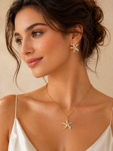 Load image into Gallery viewer, Anti Tarnish 3-tone combo set with 1 pair of earring and Necklace 4