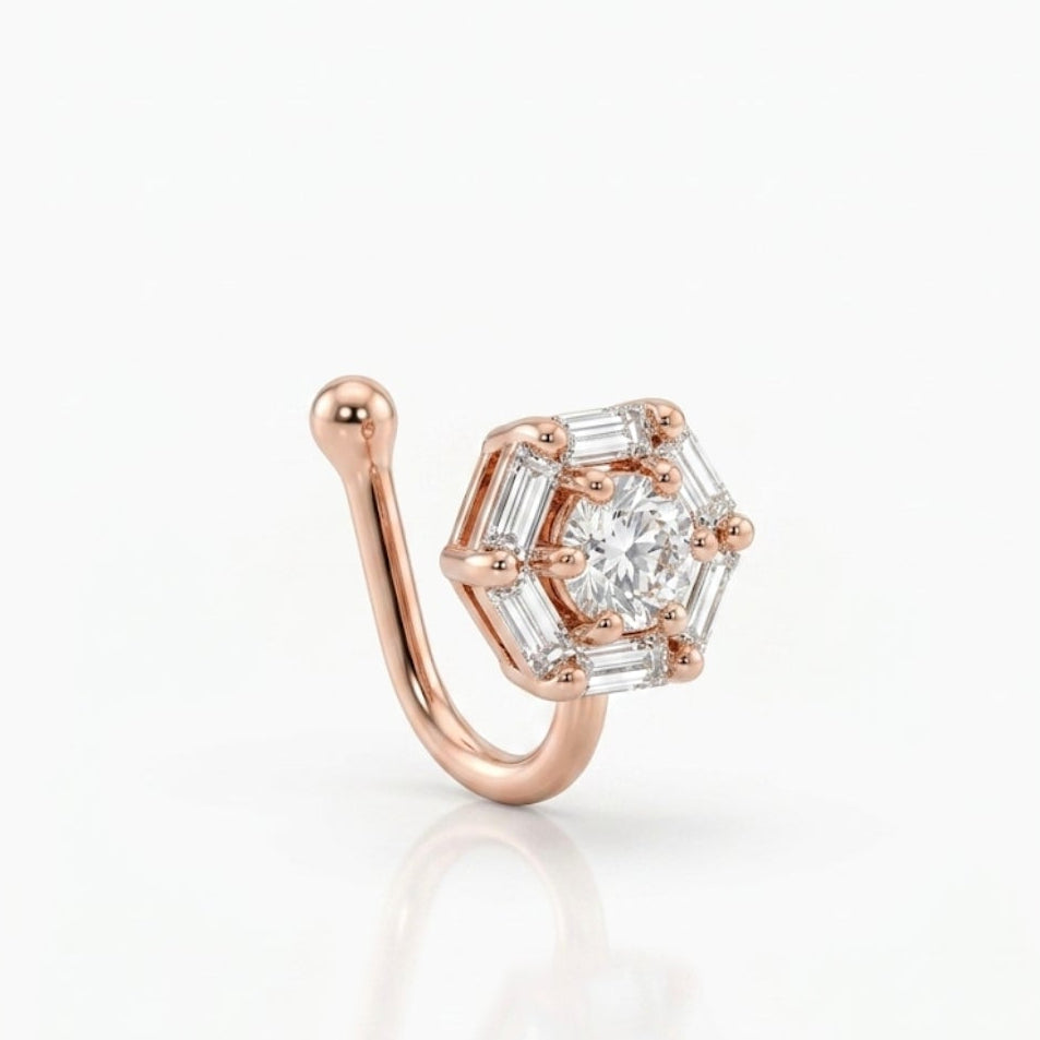 Anti Tarnish CZ nose pin