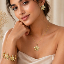 Load image into Gallery viewer, Anti Tarnish  Combo Set with 1 pair of Earring, Bracelet and Necklace