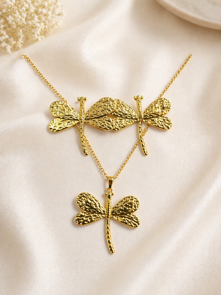 Anti Tarnish  Combo Set with 1 pair of Earring and Necklace