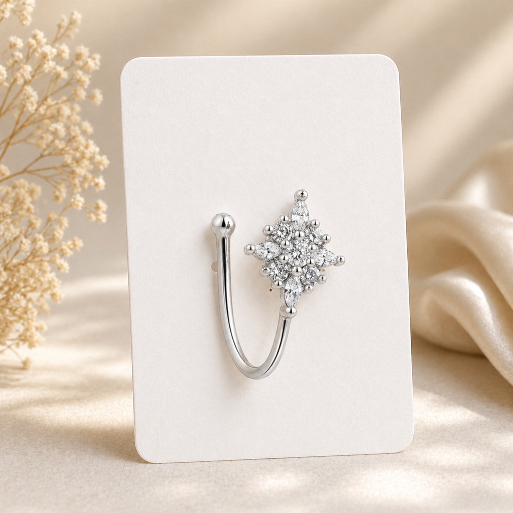 Anti Tarnish CZ nose pin