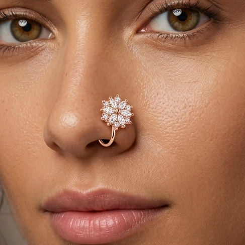 Anti Tarnish CZ nose pin