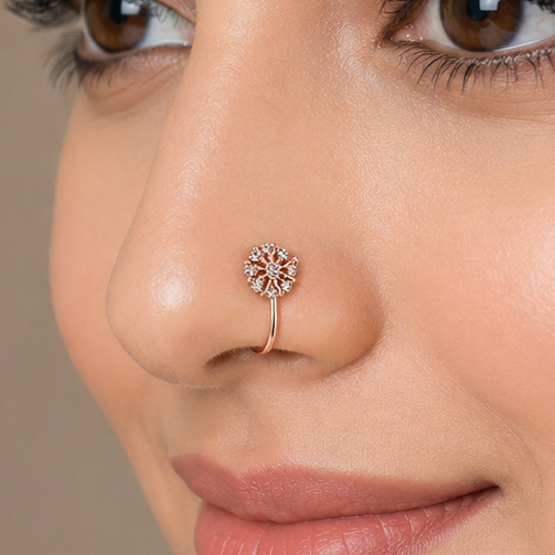 Anti Tarnish CZ nose pin