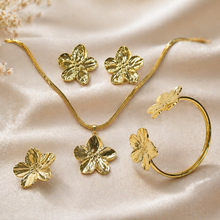 Load image into Gallery viewer, Anti Tarnish Combo Set With 1 Pair of Earring, Bracelet, Necklace and Ring