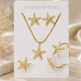 Anti Tarnish Combo Set With 1 Pair of Earring, Bracelet, Necklace and Ring