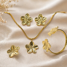 Load image into Gallery viewer, Anti Tarnish Combo Set With 1 Pair of Earring, Bracelet, Necklace and Ring