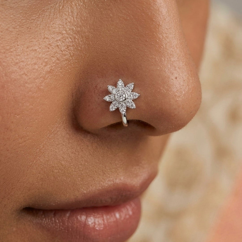 Anti Tarnish CZ nose pin