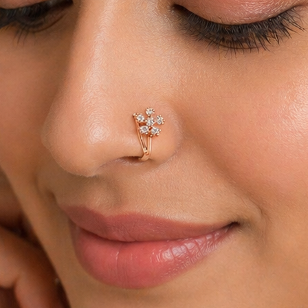 Anti Tarnish CZ nose pin