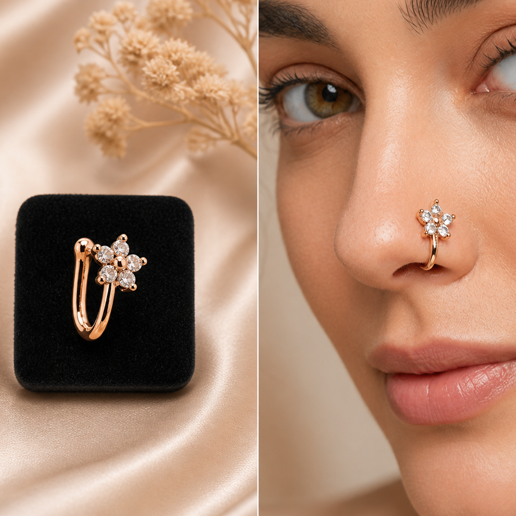 Anti Tarnish CZ nose pin