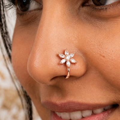 Anti Tarnish CZ nose pin