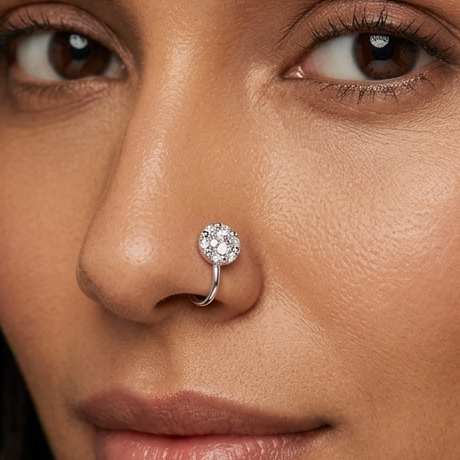 Anti Tarnish CZ nose pin