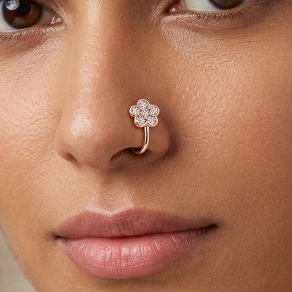 Anti Tarnish CZ nose pin