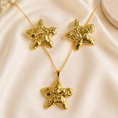Anti Tarnish  Combo Set with 1 pair of Earring and Necklace