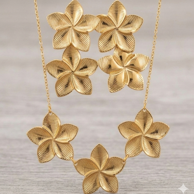 Anti Tarnish Combo Set With 1 Pair of Earring and Necklace